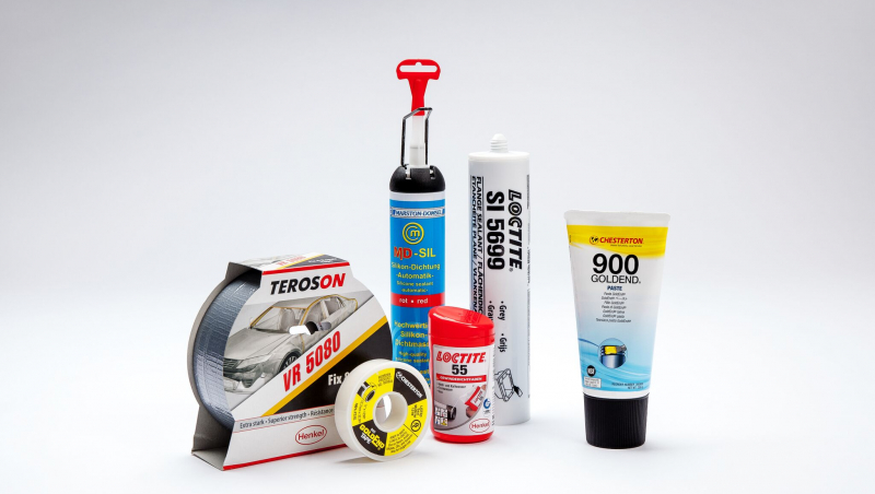 Klebstoffe & Dichtstoffe Lösungen zur schnellen und sicheren Verbindung oder Abdichtung – u. a. anaerobe Kleber, Silikondichtstoffe, MS-Polymere.