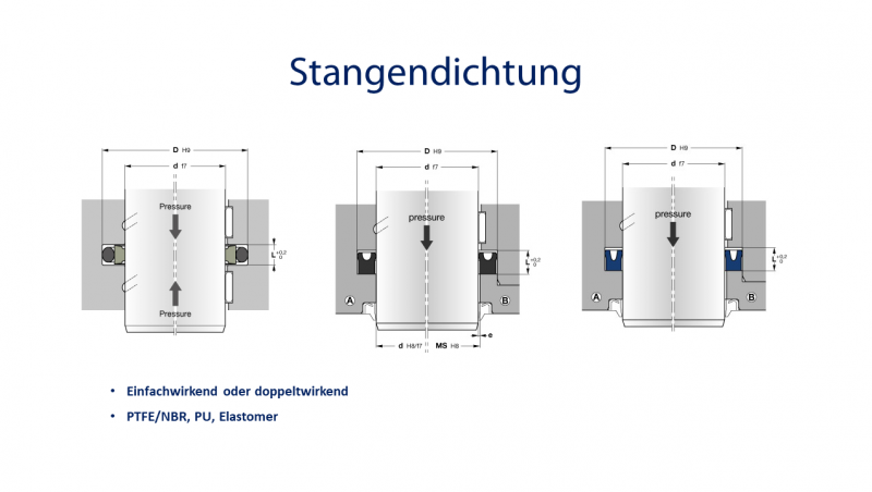 Translatorische Dichtungen: Stangendichtungen